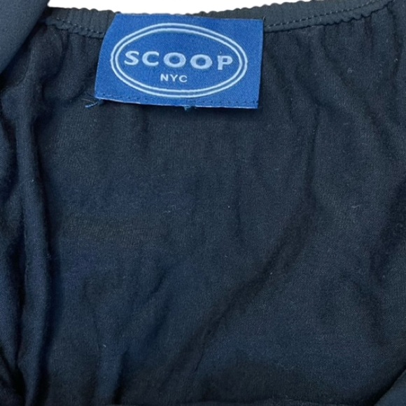 Scoop NYC Black Ruffle Flutter Sleeve Layered Blouse - Size Small - Picture 5 of 12